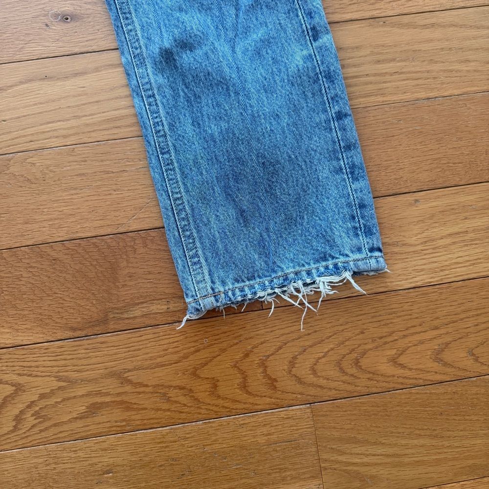 Agolde 90’s Mid Rise Loose Fit Distressed Denim Jeans Size 23 - Picture 14 of 16
